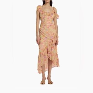 ASTR THE Label Luvita Floral Ruffled Midi-Dress
